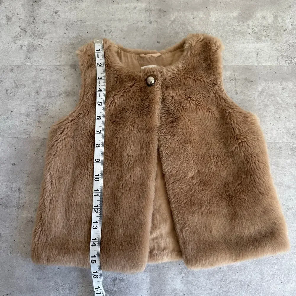 Girls faux fur vest designer vest Chloe size 6